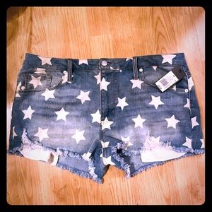 Mossimo Jean Shorts W/Stars NWT adorable size 14